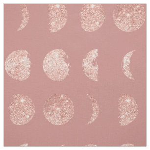 Rose Gold Glitzer Moon Phases von der Yard Stoff