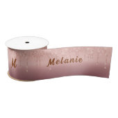 Rose Gold Glitzer Multifunktionsleisten Individuel Satinband (Spule)