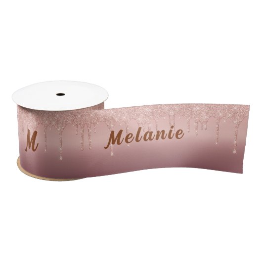 Rose Gold Glitzer Multifunktionsleisten Individuel Satinband (Spule)