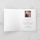 Rose Gold Glitzer Muster Elegantes einfaches Foto Einladung (Innenseite)