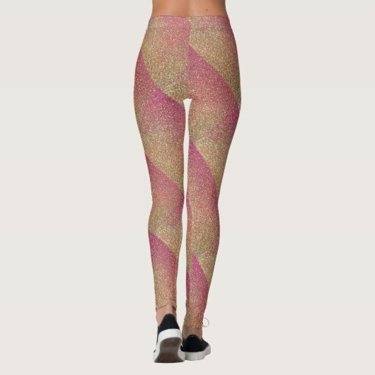 Rose Gold Glitzer Muster Leggings (Rückseite)