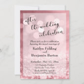 Rose Gold Glitzer nach der Hochzeit Einladung (Vorderseite)