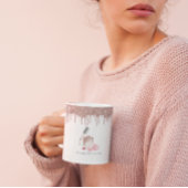 Rose Gold Glitzer Nail Salon Business Pen Holder Kaffeetasse