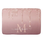 Rose Gold Glitzer Name Bath Mat Badematte (Vorderseite)
