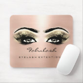 Rose Gold Glitzer Name Beauty Lashes Makeup Mousepad (Mit Mouse)