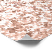 Rose Gold Glitzer Name Datum Begrüßungsskript 21. Poster (Ecke)