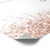 Rose Gold Glitzer Name Datum Begrüßungsskript 21. Poster (Ecke)