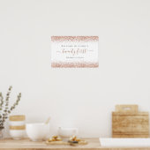 Rose Gold Glitzer Name Datum Begrüßungsskript 21. Poster (Küche)