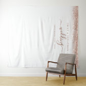 Rose Gold Glitzer Namen Hochzeitsgeschichte Foto H Wandteppich (Beispiel (Horizontal))