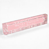 Rose Gold Glitzer Namensplakette