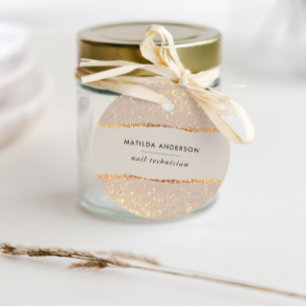Rose Gold Glitzer natürliche moderne, elegante Bud Geschenkanhänger