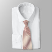 Rose Gold Glitzer Neck Tie mit benutzerdefiniertem Krawatte (Gebunden)