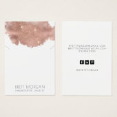 Rose Gold Glitzer Necklace Juwelier Display Card (Vorne & Hinten)