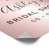 Rose Gold Glitzer Ober Folie Brautparty willkommen Poster (Ecke)
