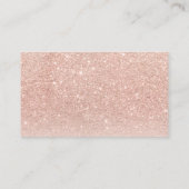 Rose gold Glitzer ombre Baby Duschdiaper Tombola Begleitkarte (Rückseite)