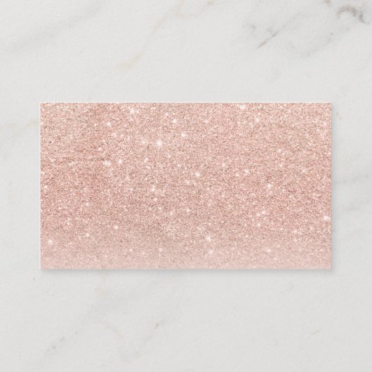 Rose gold Glitzer ombre Baby Duschdiaper Tombola Begleitkarte (Rückseite)