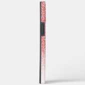 Rose Gold Glitzer Ombre Black Script Name Case-Mate iPhone Hülle (Rückseite / Rechts)