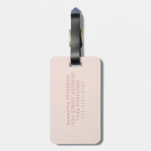 Rose Gold Glitzer ombre blush chic Ihren Namen hin Gepäckanhänger (Rückseite vertikal)