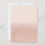 Rose Gold Glitzer ombre blush Skript Foto Hochzeit Einladung (Rückseite)
