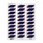 Rose Gold Glitzer ombre Drehbuch blaue Hochzeit (Vorne)