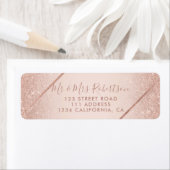 Rose Gold Glitzer ombre Drehbuch Rosa Hochzeit (Insitu)