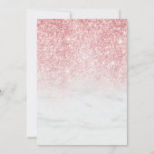 Rose Gold Glitzer Ombre Luxury Graduation Party Einladung (Rückseite)