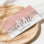 Rose Gold Glitzer ombre Marmorname Makeup Logo Visitenkarte
