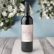 Rose Gold Glitzer ombre Metallfolie willkommen