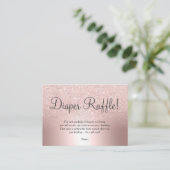 Rose Gold Glitzer ombre Metallic Windelraffinerie Begleitkarte (Stehend Vorderseite)