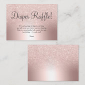 Rose Gold Glitzer ombre Metallic Windelraffinerie Begleitkarte (Vorne/Hinten)