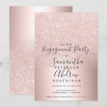 Rose Gold Glitzer ombre Metallische Folie Verlobun