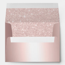Rose Gold Glitzer ombre Metallische Hochzeitsadres