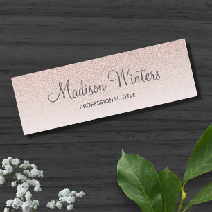 Rose Gold Glitzer Ombre Mitarbeiter Name Tag Abzei Namensschild