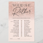 Rose Gold Glitzer ombre pink eher Bridal Spiel (Vorderseite)