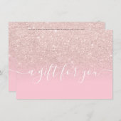 Rose Gold Glitzer ombre pink Geschenkgutschein (Vorne/Hinten)