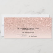 Rose Gold Glitzer ombre pink Geschenkgutschein (Rückseite)