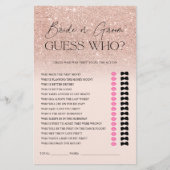 Rose Gold Glitzer ombre pink rate Bridal-Spiel (Vorderseite)