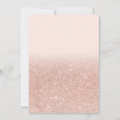 Rose Gold Glitzer ombre pink rate Bridal-Spiel Einladung (Rückseite)