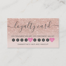 Rose Gold Glitzer ombre Skript Makeup blush 10 Treuekarte