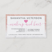 Rose Gold Glitzer ombre Skript Makeup Marmor 10 än Treuekarte (Rückseite)