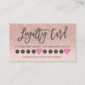 Rose Gold Glitzer ombre Skript Makeup pink 10 Treuekarte (Vorderseite)