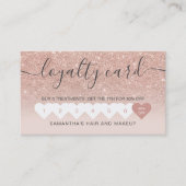 Rose Gold Glitzer ombre Treuekarte (Vorderseite)