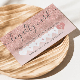 Rose Gold Glitzer ombre Treuekarte