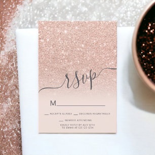 Rose Gold Glitzer ombre UAWG rot Rosa Sweet 16 Einladung