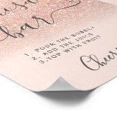 Rose Gold Glitzer Omerrot Mimosa Bar Poster (Ecke)