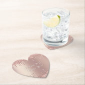 Rose Gold Glitzer Paper Untersetzer mit benutzerde (Vor Ort)