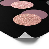 Rose Gold Glitzer Pastellrosa Konfetti Poster (Ecke)