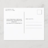 Rose Gold Glitzer Paw Print Save the Date Postkart (Rückseite)