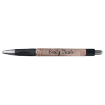 Rose Gold Glitzer Pen mit Personalisiertem Namen