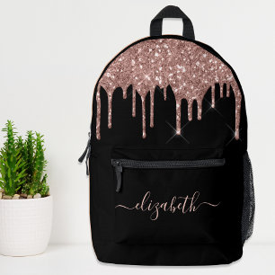 Rose Gold Glitzer Personalisiert Bedruckter Rucksack